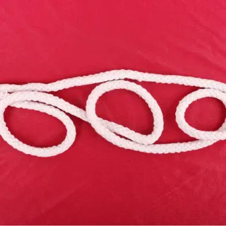 White Braided Cord, Loose Coil sample, design MT-091AFA9D, view 4