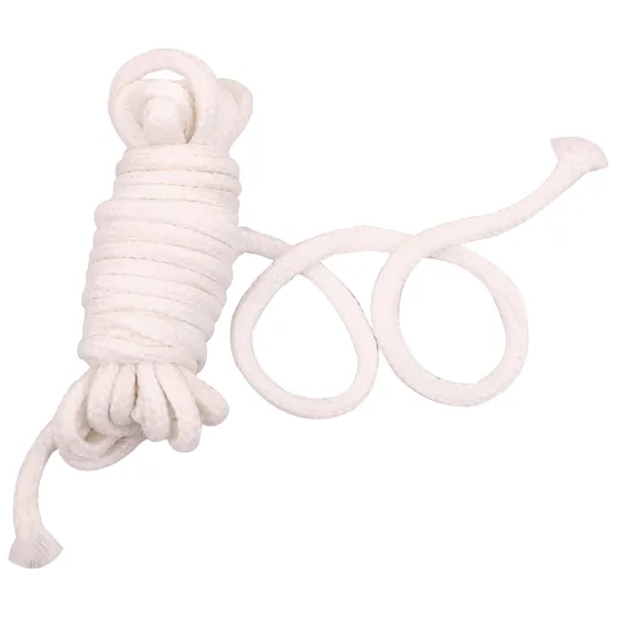 White Braided Cord, Wrapped Hank