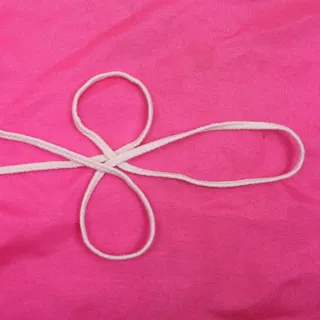 White Narrow Flat Plait Choti Braid sample, design MT-B2F82878, view 4