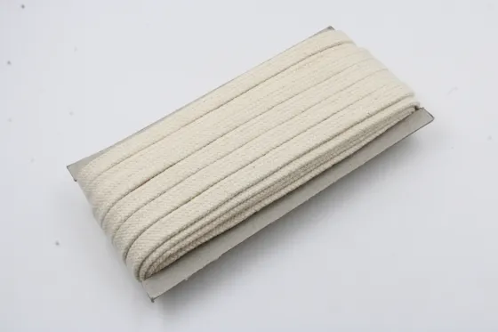Natural Off-White Flat Drawstring Cord
