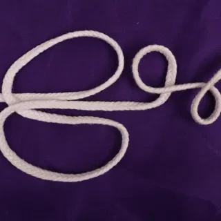 White Full Rounded Choti Braid sample, design MT-7795F3A3, view 4