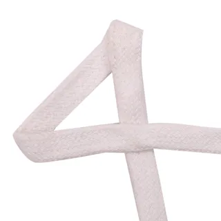 White Flat Woven Trim Tape sample, design MT-2684B423, view 6