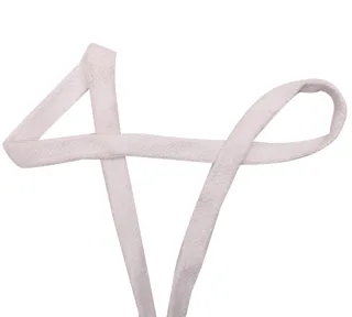 White Flat Woven Trim Tape sample, design MT-2684B423, view 7