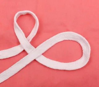 White Flat Woven Trim Tape sample, design MT-2684B423, view 8