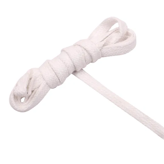 White Narrow Flat Braided Trim