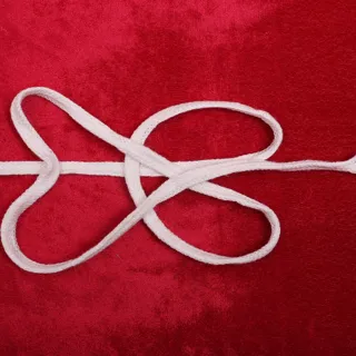White Narrow Close-Texture Braided Tape sample, design MT-B4616D80, view 4