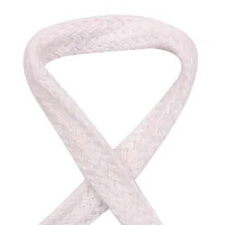 White Raised Herringbone Braided Tape Trim sample, design MT-05104CCC, view 2