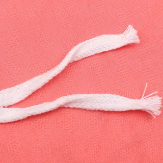 White Raised Herringbone Braided Tape Trim sample, design MT-05104CCC, view 4