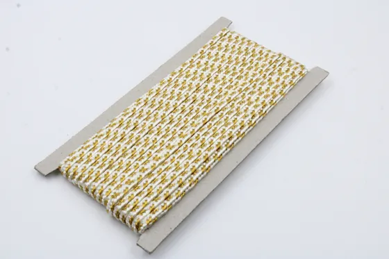White and Gold Metallic Choti Braid