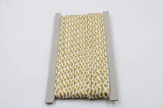 White and Gold Metallic Choti Braid sample, design MT-94421144, view 2