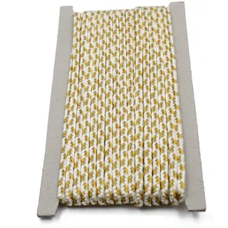 White and Gold Metallic Choti Braid sample, design MT-94421144, view 7