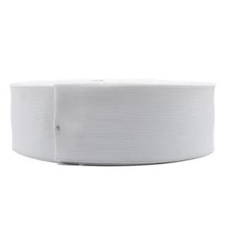 White Woven Elastic Tape on a Green Core sample, design MT-4EBDDB58, view 5