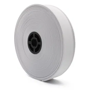 Black and White Woven Elastic Tape, Rolls with Crossed Tails sample, design MT-1A72A04A, view 12