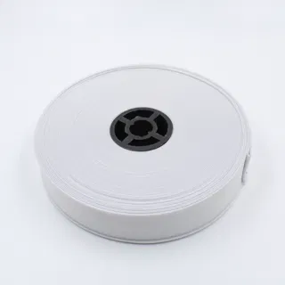 Black and White Woven Elastic Tape, Rolls with Crossed Tails sample, design MT-1A72A04A, view 5