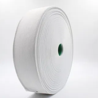 White Woven Elastic Band in Several Widths sample, design MT-C4E3508C, view 19