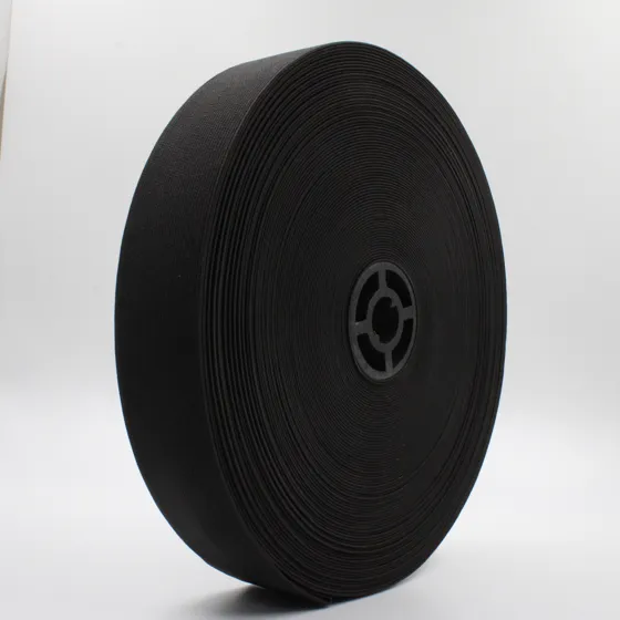 Black Woven Elastic Tape in Several Widths sample, design MT-D021E703, view 21