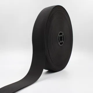 Black Woven Elastic Tape in Several Widths sample, design MT-D021E703, view 23