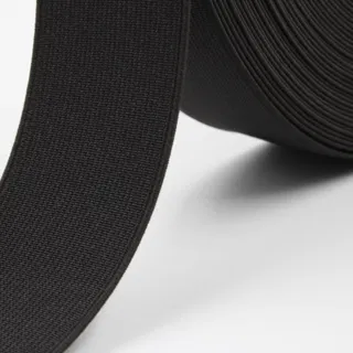 Black Woven Elastic Tape in Several Widths sample, design MT-D021E703, view 24