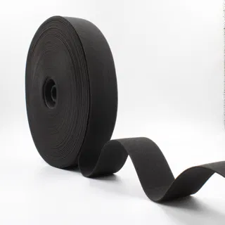 Black Woven Elastic Tape in Several Widths sample, design MT-D021E703, view 26