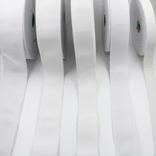Black and White Woven Elastic Tape in Graduated Widths sample, design MT-5F9E39A6, view 4