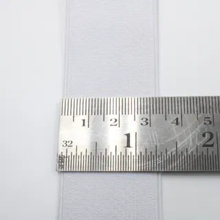 White Woven Elastic Band in Several Widths sample, design MT-C4E3508C, view 15