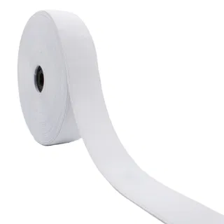 White Woven Elastic Band in Several Widths sample, design MT-C4E3508C, view 17