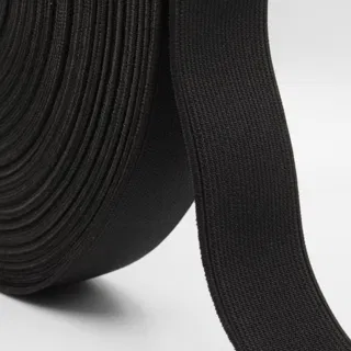 Black Woven Elastic Tape in Several Widths sample, design MT-D021E703, view 8
