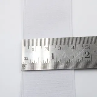 White Woven Elastic Band in Several Widths sample, design MT-C4E3508C, view 6