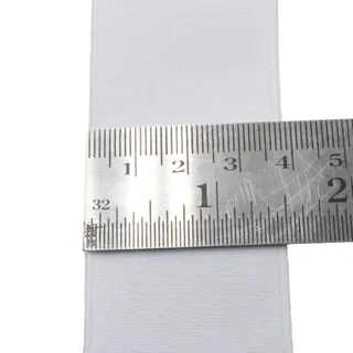 White Woven Elastic Band in Several Widths sample, design MT-C4E3508C, view 9