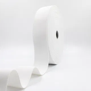 White Woven Elastic Band in Several Widths sample, design MT-C4E3508C, view 26