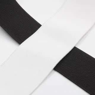 White Woven Elastic Band in Several Widths sample, design MT-C4E3508C, view 29