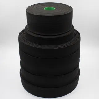 Black Woven Elastic Tape in Several Widths sample, design MT-D021E703, view 38