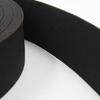 Black Woven Elastic Tape in Several Widths sample, design MT-D021E703, view 43