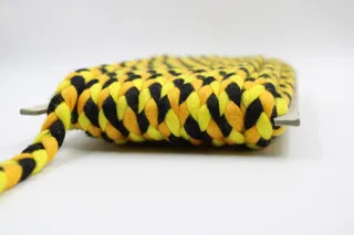 Lemon Yellow, Black and Mango Choti Braid sample, design MT-4C91893F, view 3