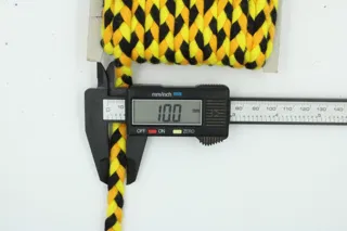 Lemon Yellow, Black and Mango Choti Braid sample, design MT-4C91893F, view 5