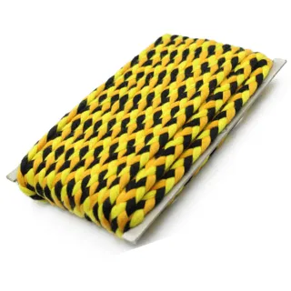 Lemon Yellow, Black and Mango Choti Braid sample, design MT-4C91893F, view 6