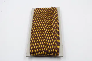 Golden Yellow and Chocolate Brown Choti Braid sample, design MT-6B1CDB26, view 2