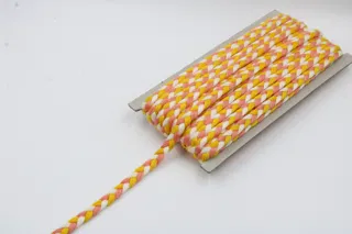 Golden Yellow, Powder Pink and White Choti Braid sample, design MT-21E05FD3, view 3