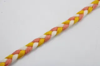 Golden Yellow, Powder Pink and White Choti Braid sample, design MT-21E05FD3, view 5