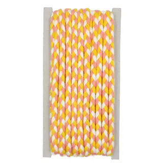Golden Yellow, Powder Pink and White Choti Braid sample, design MT-21E05FD3, view 8