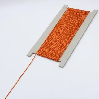 Yellow and Red Braided Cord, Fine Stripe sample, design MT-6E35FE33, view 3