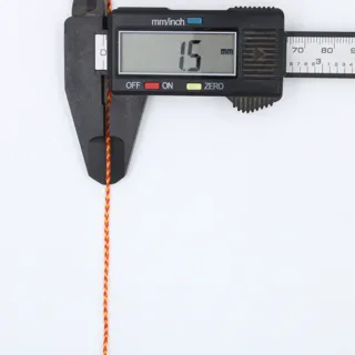 Yellow and Red Braided Cord, Fine Stripe sample, design MT-6E35FE33, view 5