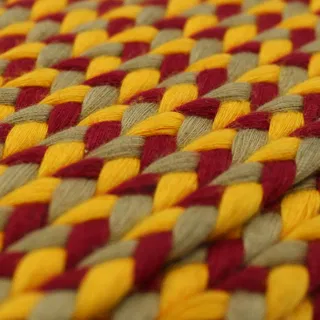 Golden Yellow, Deep Red and Khaki Beige Choti Braid sample, design MT-FDAD7D26, view 8