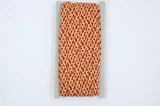 Red and Pale Yellow Diamond Flat Drawstring Cord sample, design MT-E7D3E97B, view 2