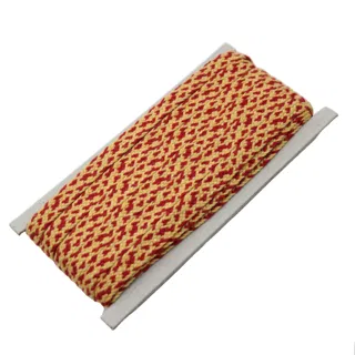 Red and Pale Yellow Diamond Flat Drawstring Cord sample, design MT-E7D3E97B, view 7