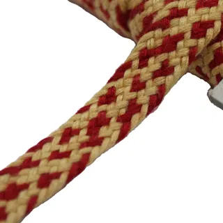 Red and Pale Yellow Diamond Flat Drawstring Cord sample, design MT-E7D3E97B, view 9