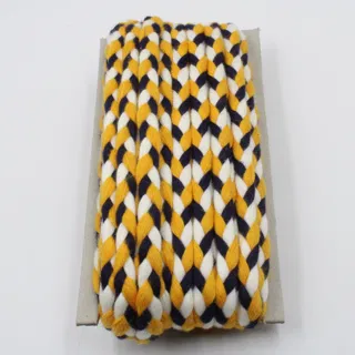Golden Yellow, White and Navy Black Choti Braid sample, design MT-CEFCEF0C, view 3