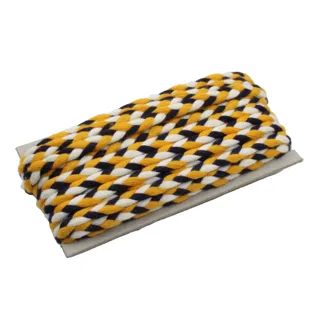 Golden Yellow, White and Navy Black Choti Braid sample, design MT-CEFCEF0C, view 6