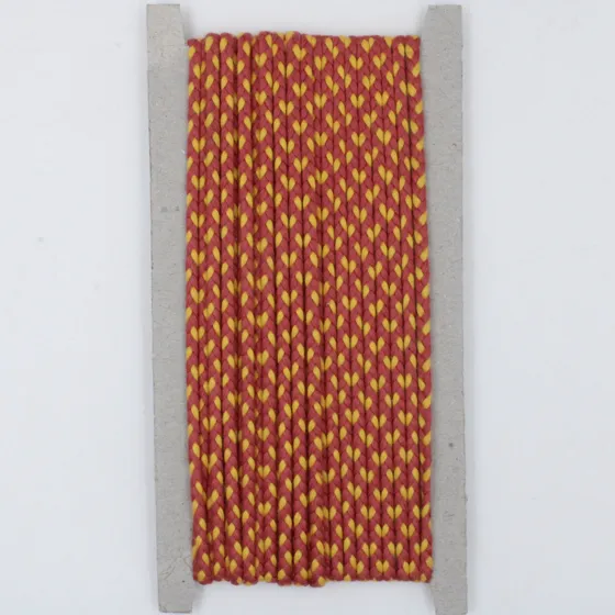 Brick Red and Yellow Choti Braid
