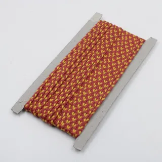 Brick Red and Yellow Choti Braid sample, design MT-EE5F5416, view 2